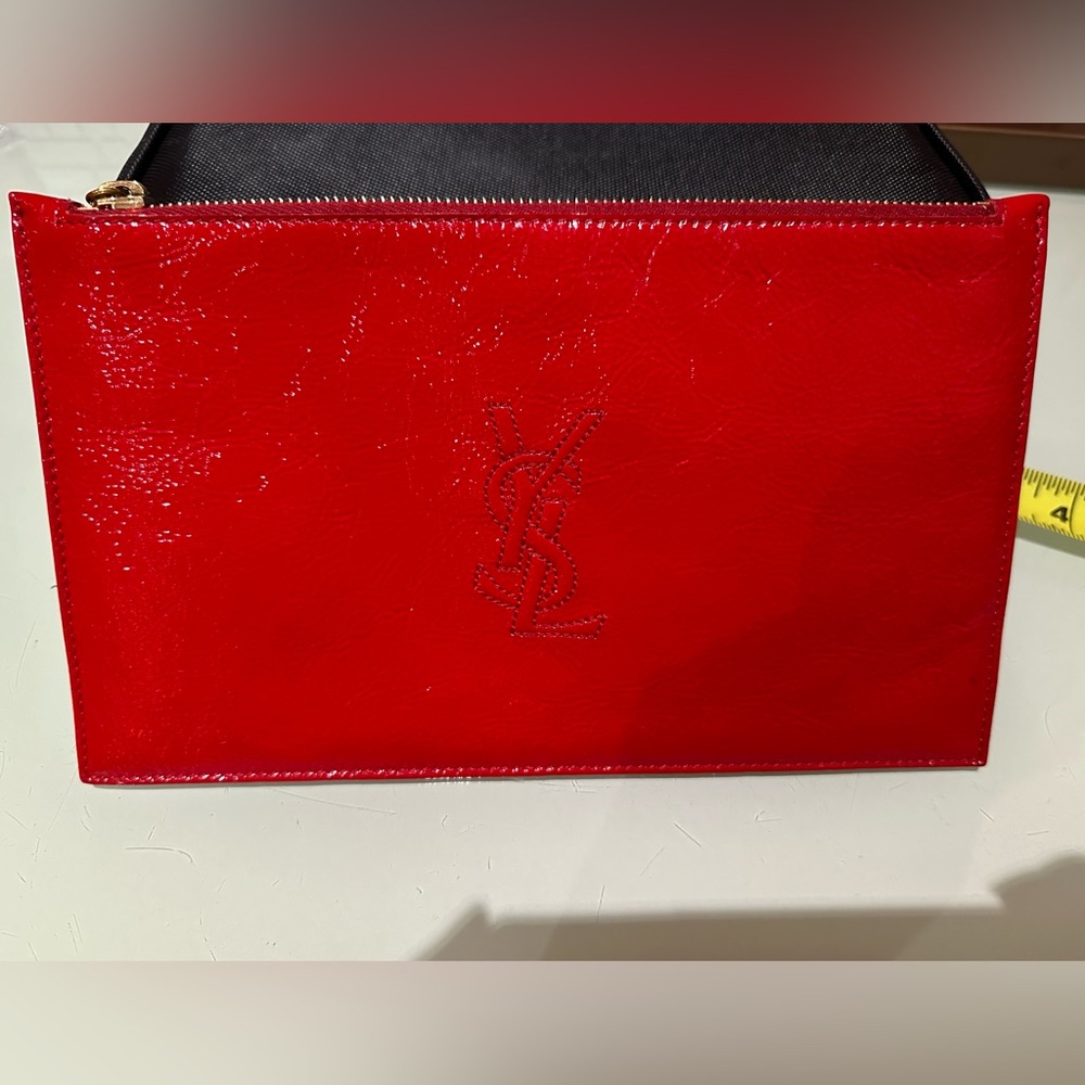 YSL zipper clutch